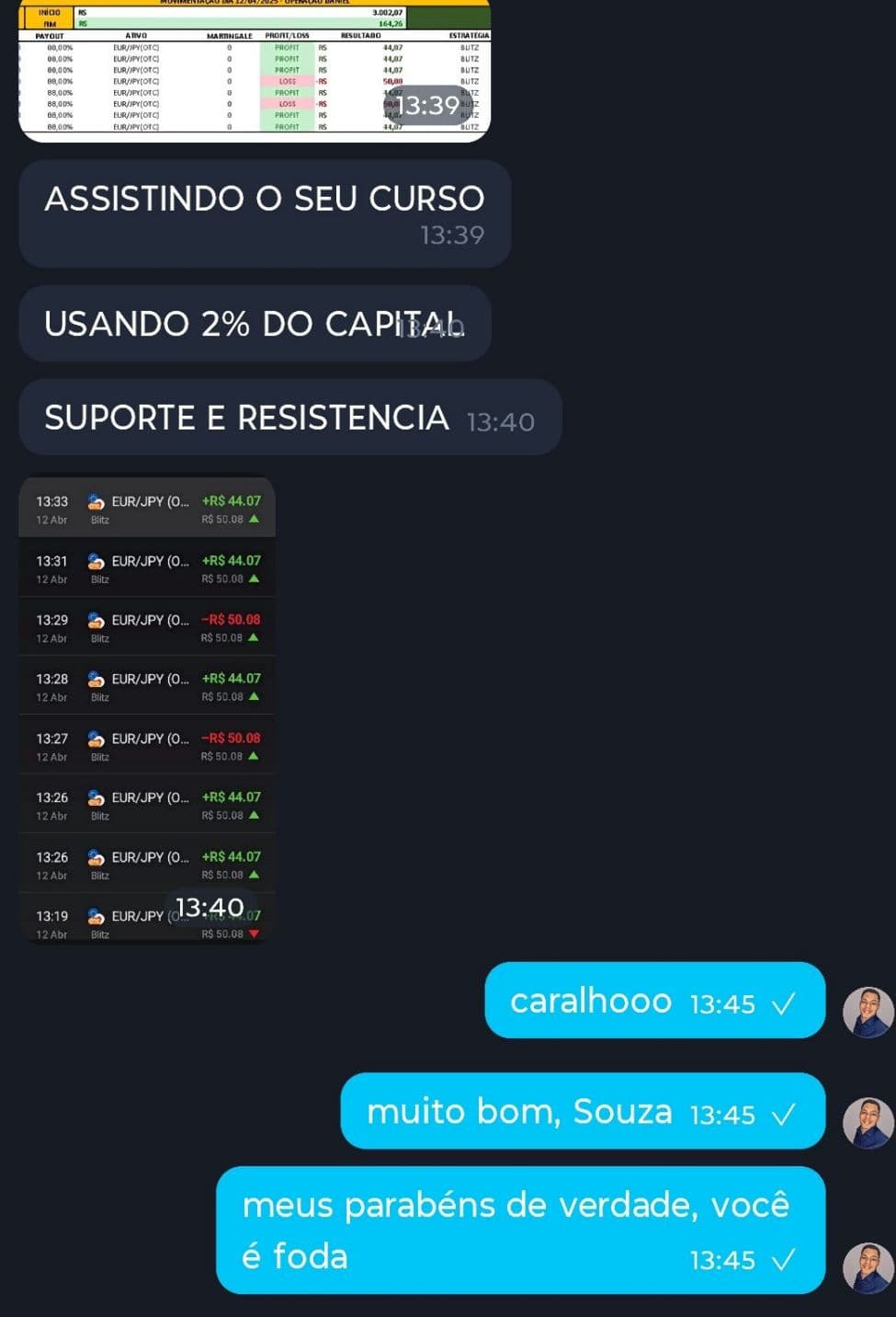 Depoimento de cliente 1